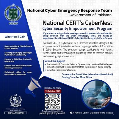 204/25 Pakistan’s Cybernest: A Game-Changer For The Country’s Digital Security And Youth Employment