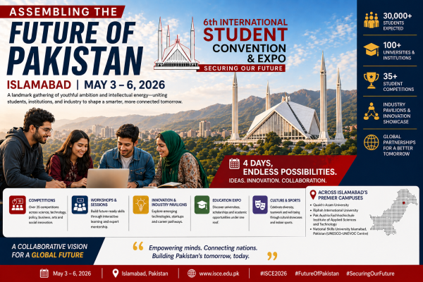 Assembling The Future Of Pakistan In Islamabad - The 6Th International Students Convention And Expo, May 3 - 6, 2026