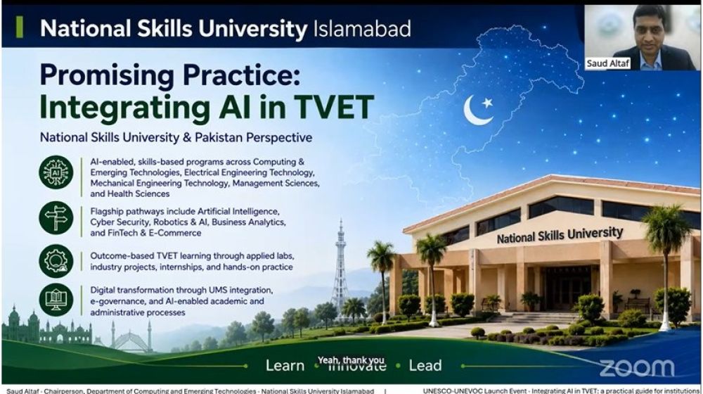 At Global Launch Event on ‘Integrating AI in TVET,’ NSU Vice Chancellor Outlines Pakistan’s Roadmap for AI in Technical Education