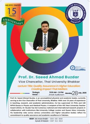 164/25 Building Better Futures: How The University Of Southern Punjab Multan Is Elevating Student Success Through Faculty Development