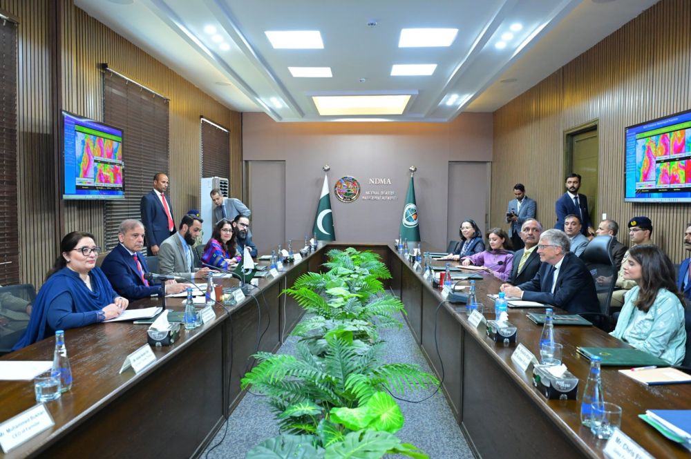 Caring for Climate and Disaster Management - PM Shahbaz Sharif and Bill Gates Meeting at the NDMA Headquarters