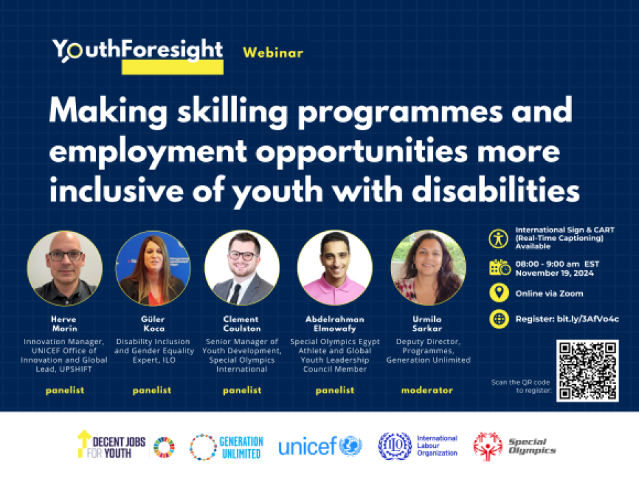 Creating Skills Learning Opportunities for Youth with Disabilities  - YouthForesight Initiative
