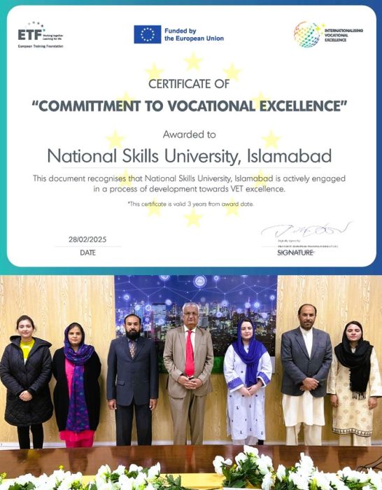 42/25 European Organizations Confer Certificate to Commitment of Vocational Excellence for NSU