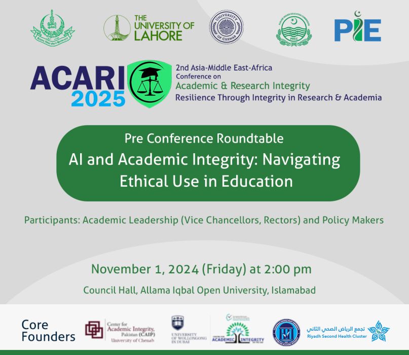 Pre-Conference Roundtable on AI and Academic Integrity: Navigating Ethical Use in Education