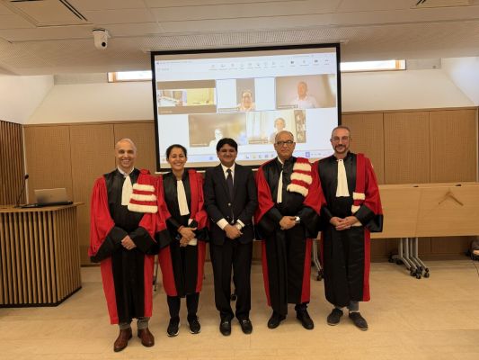 Rector Of The University Of Southern Punjab, Multan, Pakistan, Congratulates Ahmed Imran Hunjra On Prestigious French Hdr Achievement