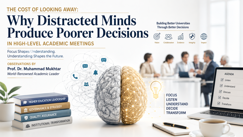 The Attention Crisis in Academic Leadership: Why Prof. Dr. Muhammad Mukhtar Is Concerned About Distracted Minds and Poor Decisions