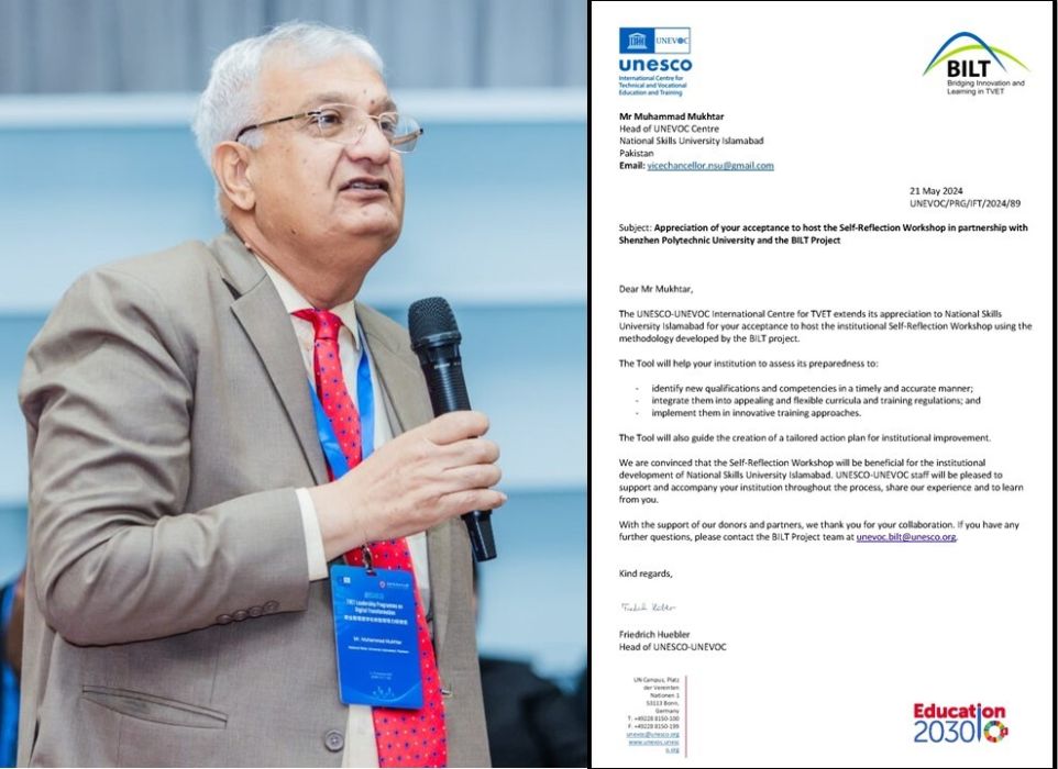 UNESCO/UNEVOC head Appreciation for NSU Vice Chancellor