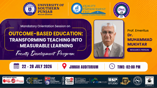 University Of Southern Punjab, Multan, Pakistan Launches Outcome-Based Education Week To Advance Excellence In Teaching And Learning