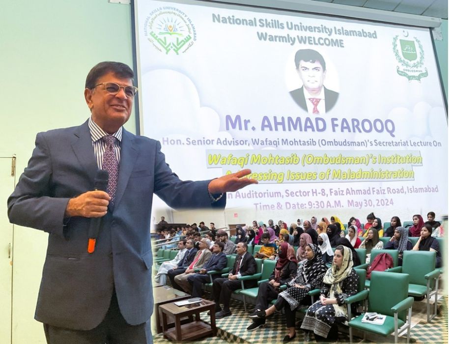 Wafaqi Mohtasib's Vital Role Highlighted at the National Skills University Islamabad
